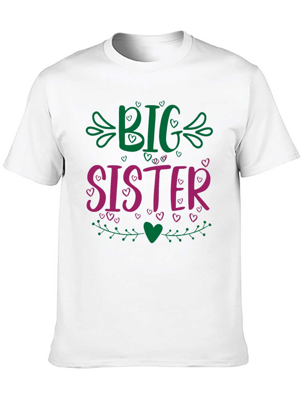 Big Sister Graphic Tee - Cute Family Gift
