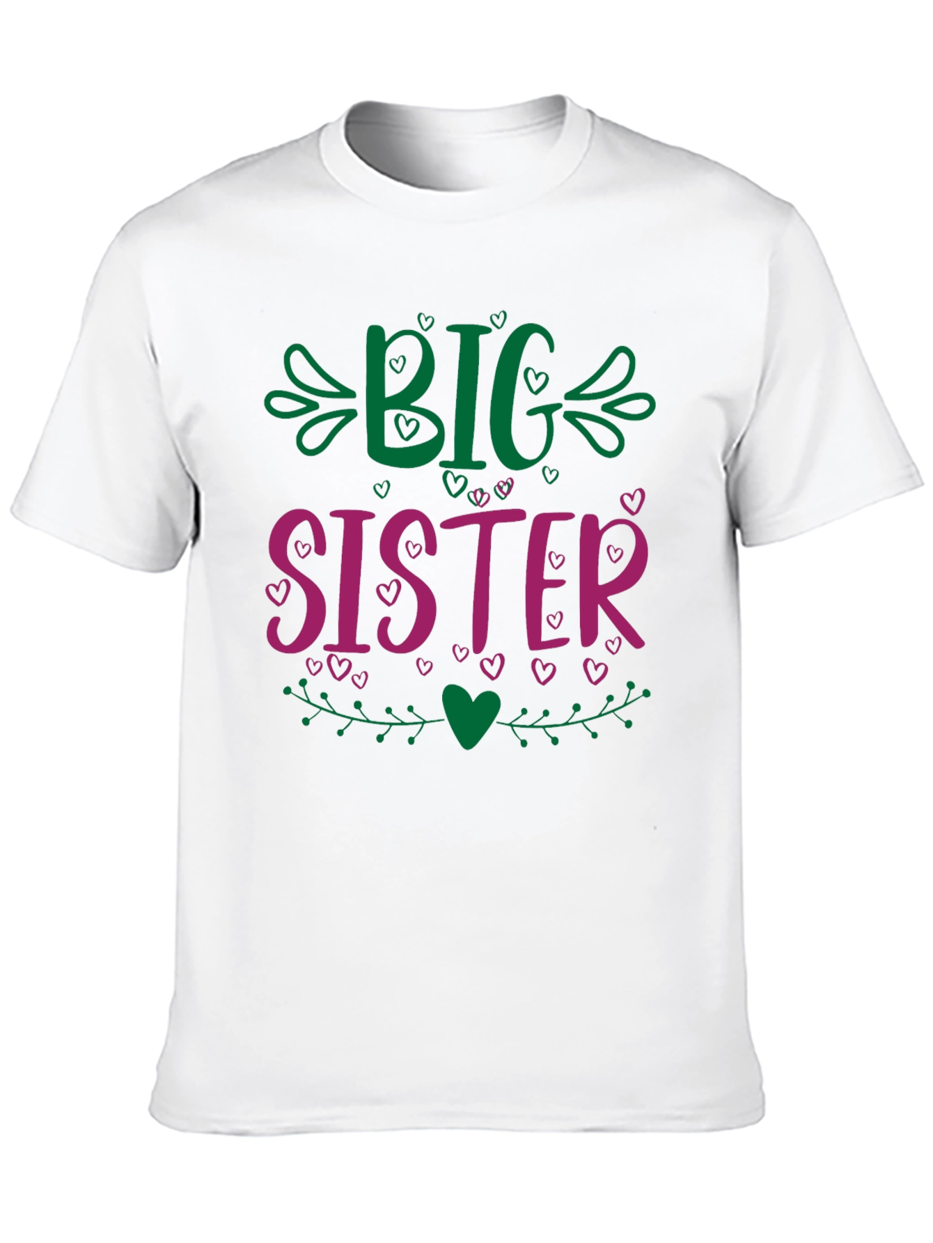Big Sister Graphic Tee - Cute Family Gift