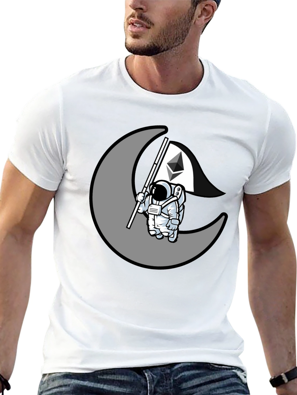 Ethereum Moon Landing T-Shirt - Crypto Astronaut