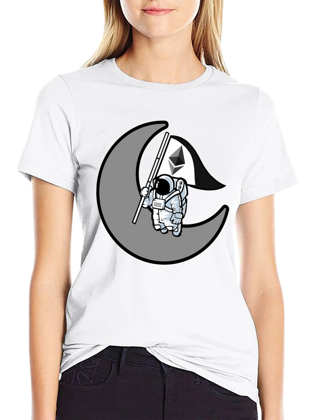 Ethereum Moon Landing T-Shirt - Crypto Astronaut