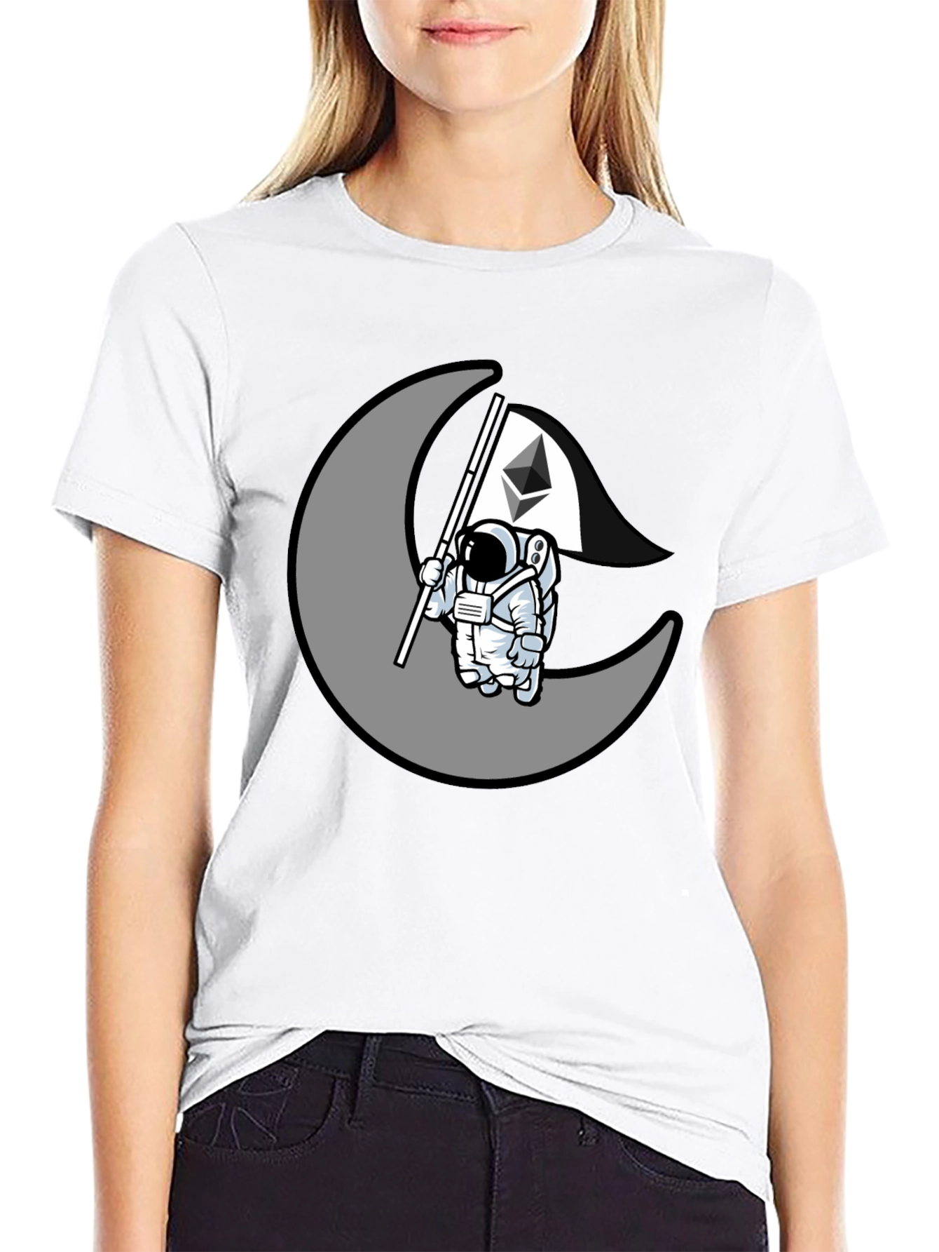 Ethereum Moon Landing T-Shirt - Crypto Astronaut