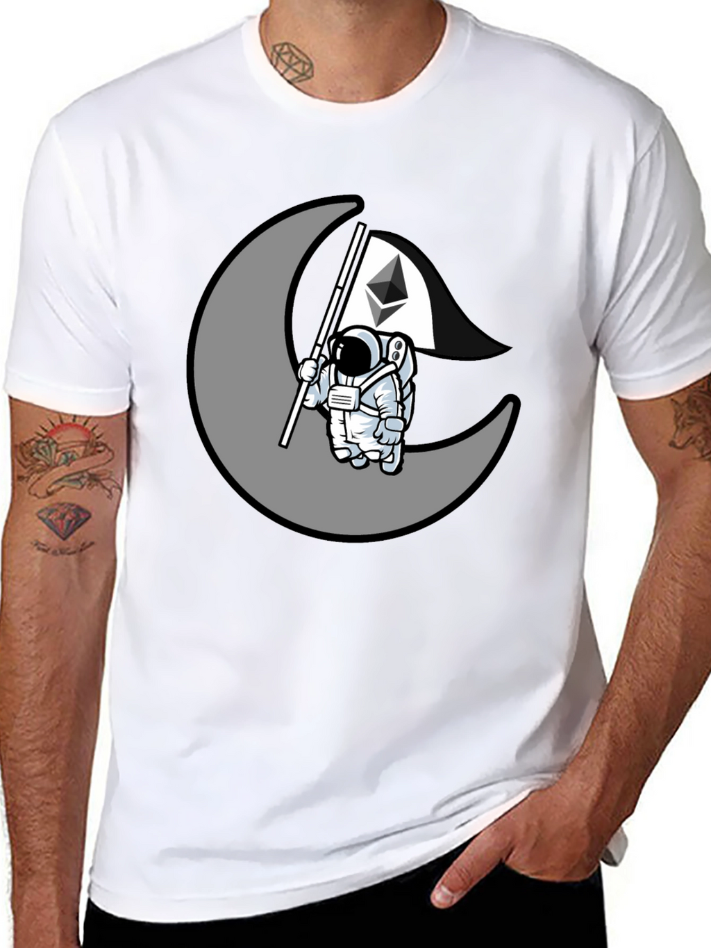 Ethereum Moon Landing T-Shirt - Crypto Astronaut
