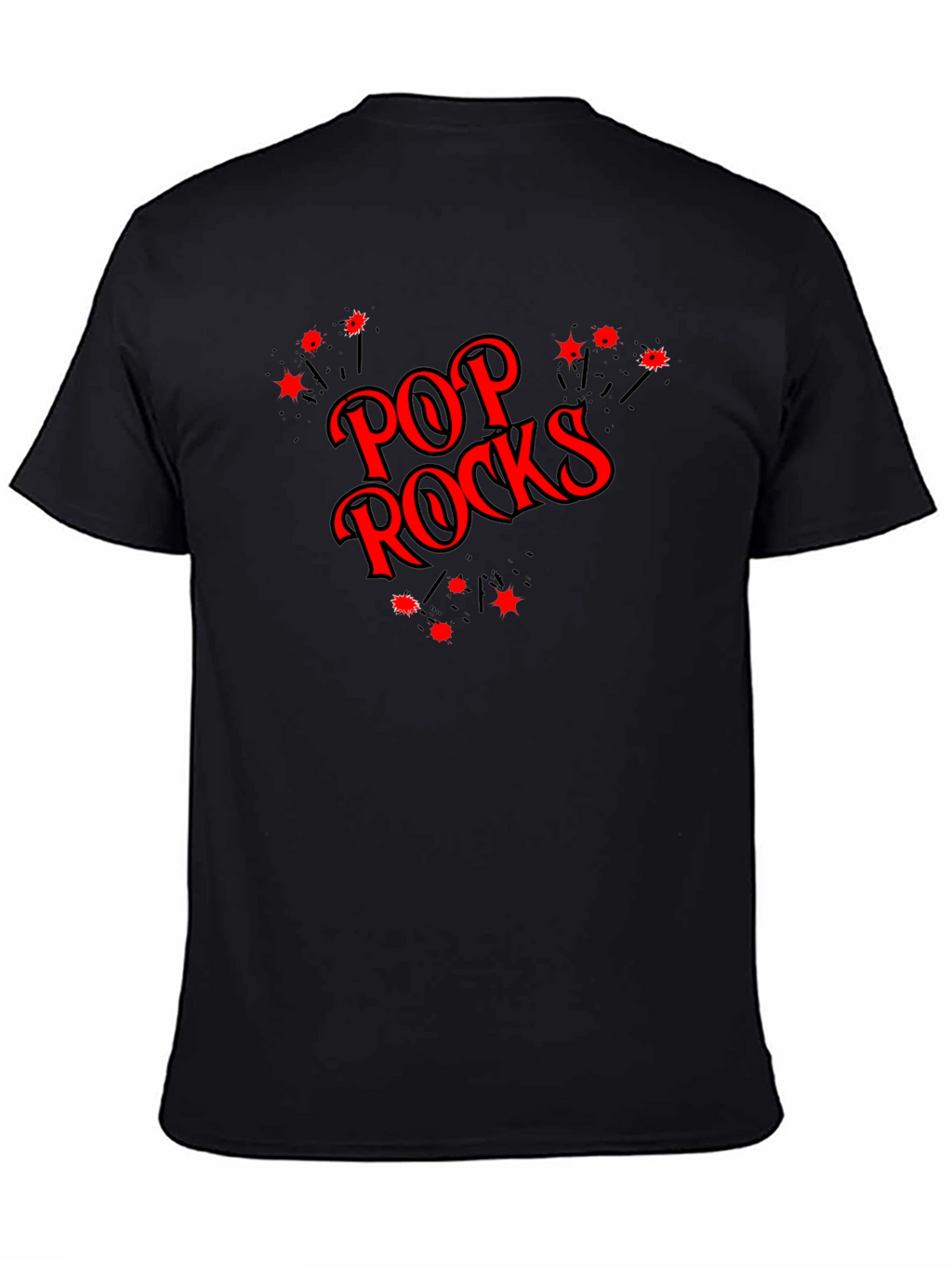 Pop Rocks Graphic Tee - Black Cotton Comfort