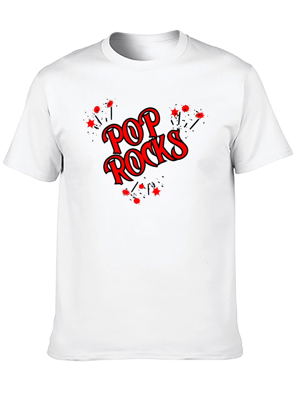 Pop Rocks Graphic Tee - Black Cotton Comfort