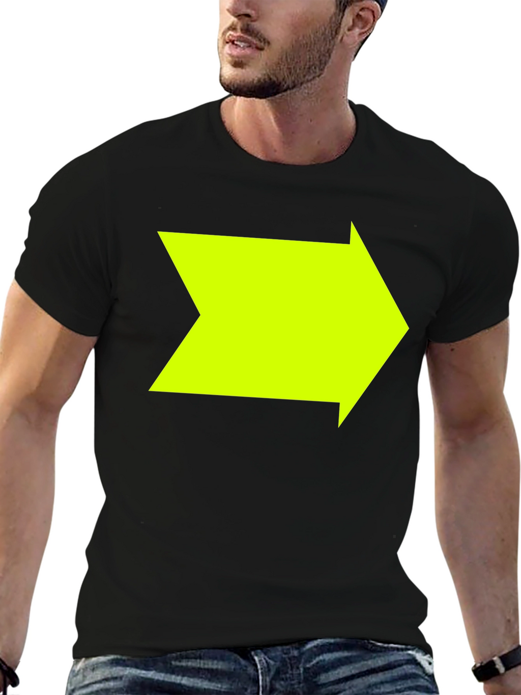 Right Arrow Graphic Black T-Shirt