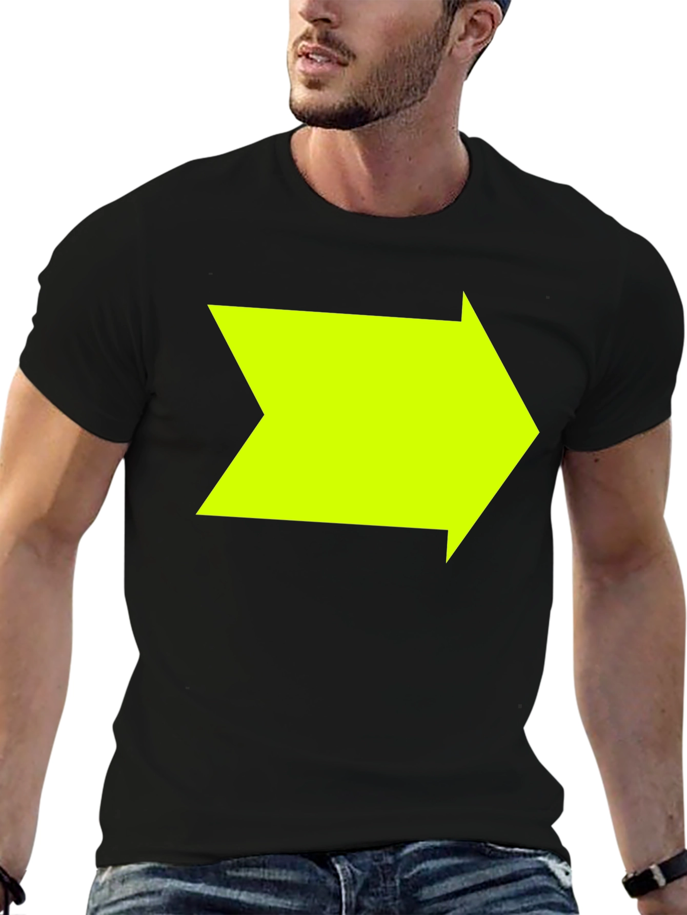 Right Arrow Graphic Black T-Shirt