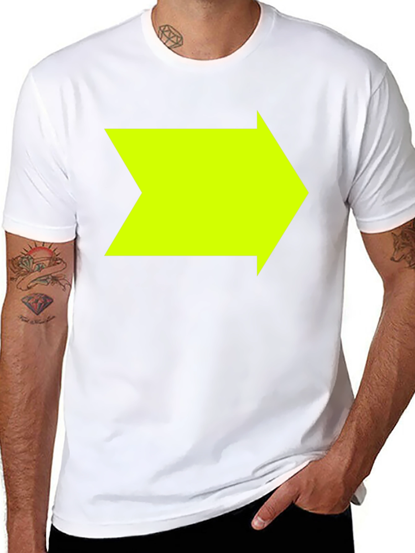 Right Arrow Graphic Black T-Shirt