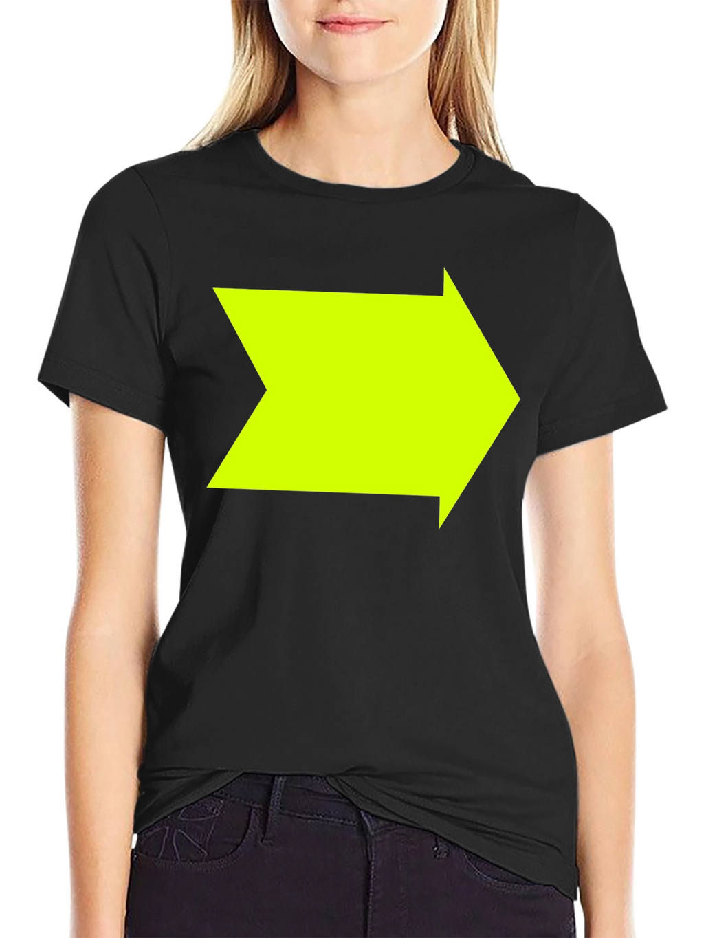 Right Arrow Graphic Black T-Shirt