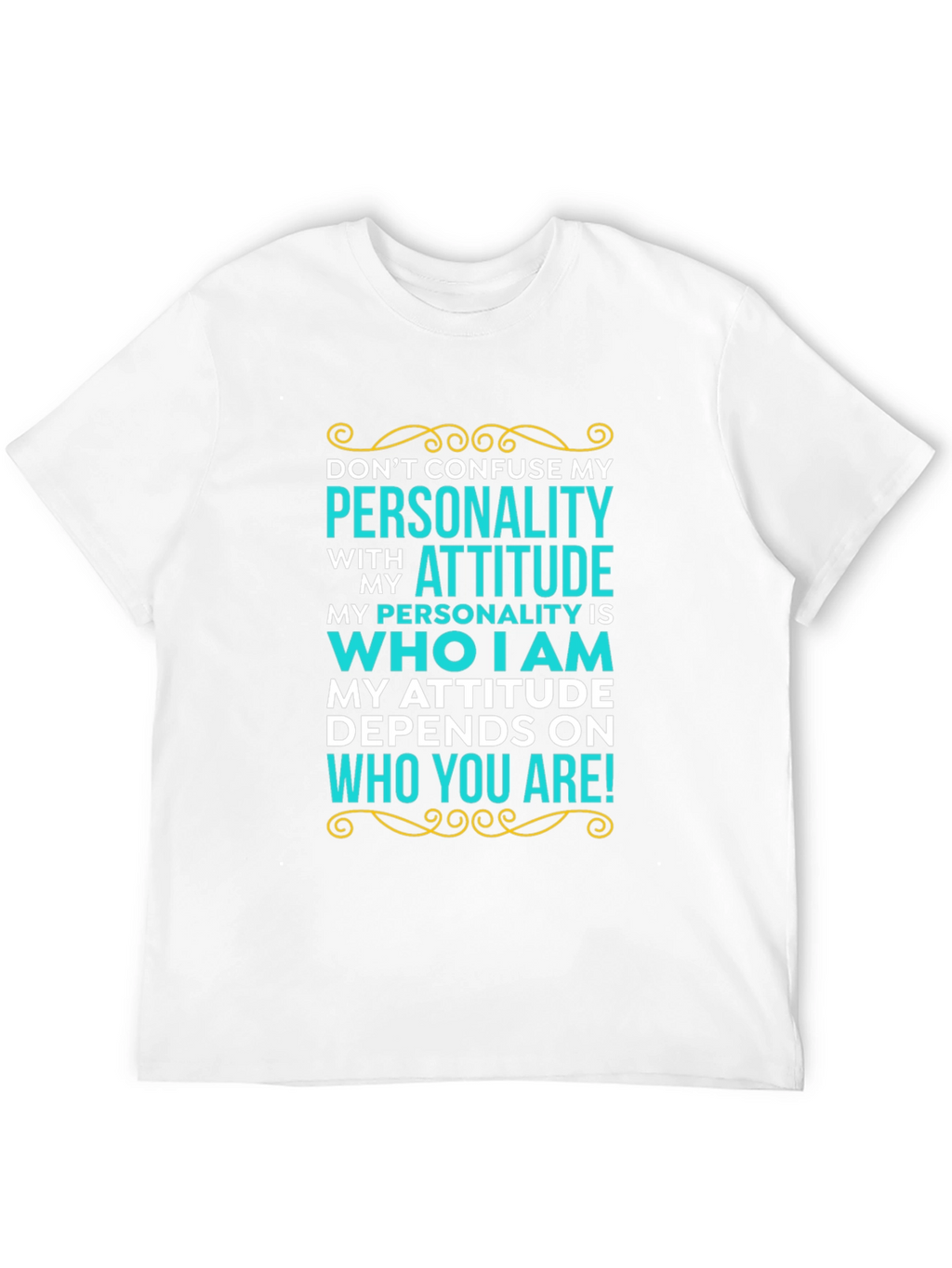 Personality Attitude Graphic Tee - Black