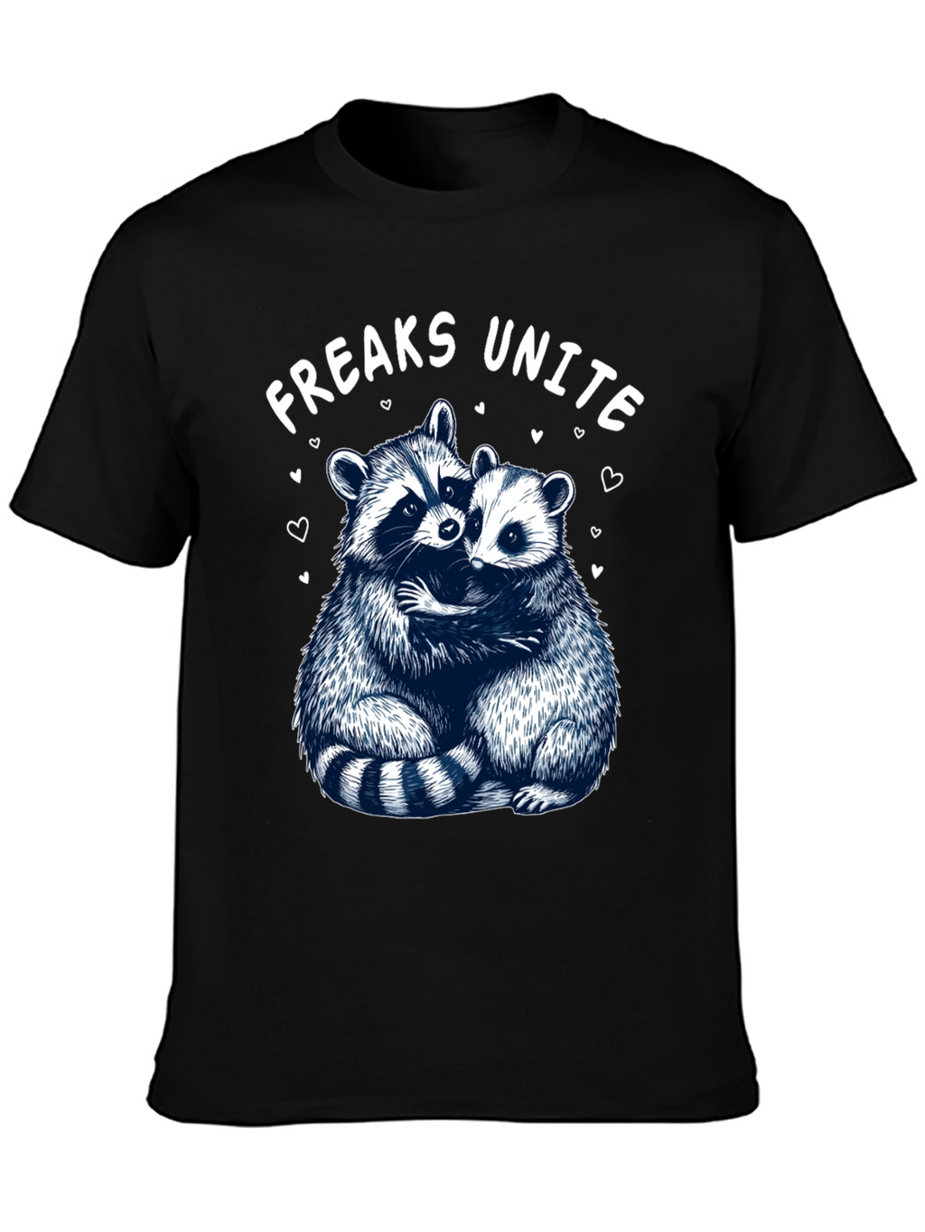 Freaks Unite Raccoon Graphic T-Shirt