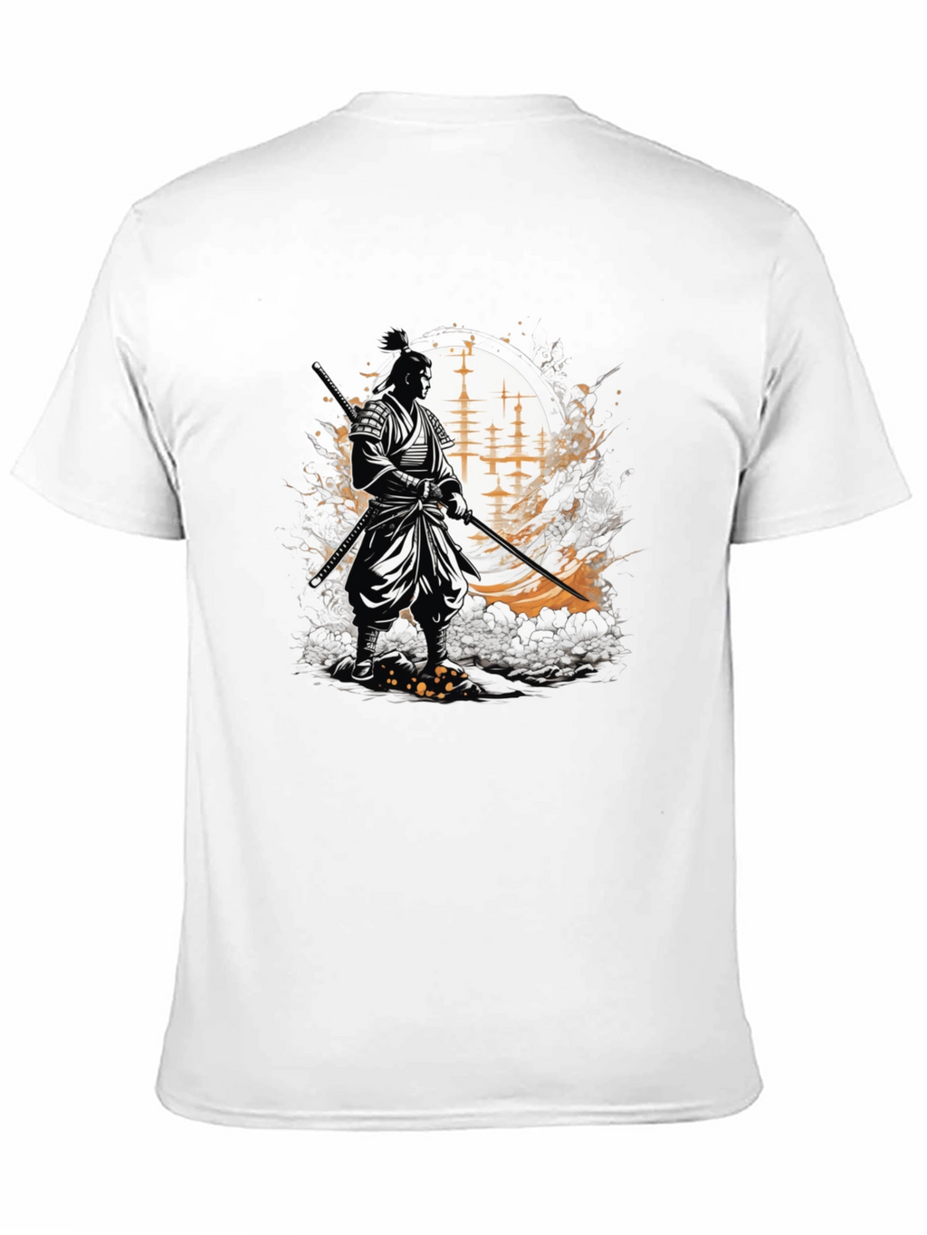 Samurai Graphic Tee - Black Cotton Blend