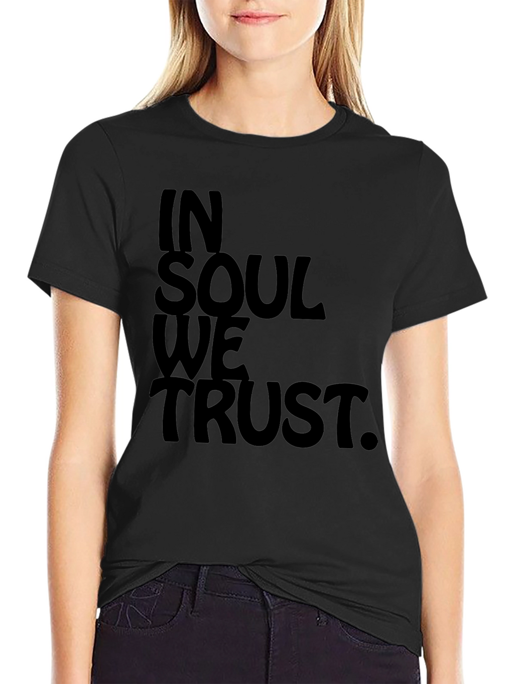 In Soul We Trust Black Graphic Tee