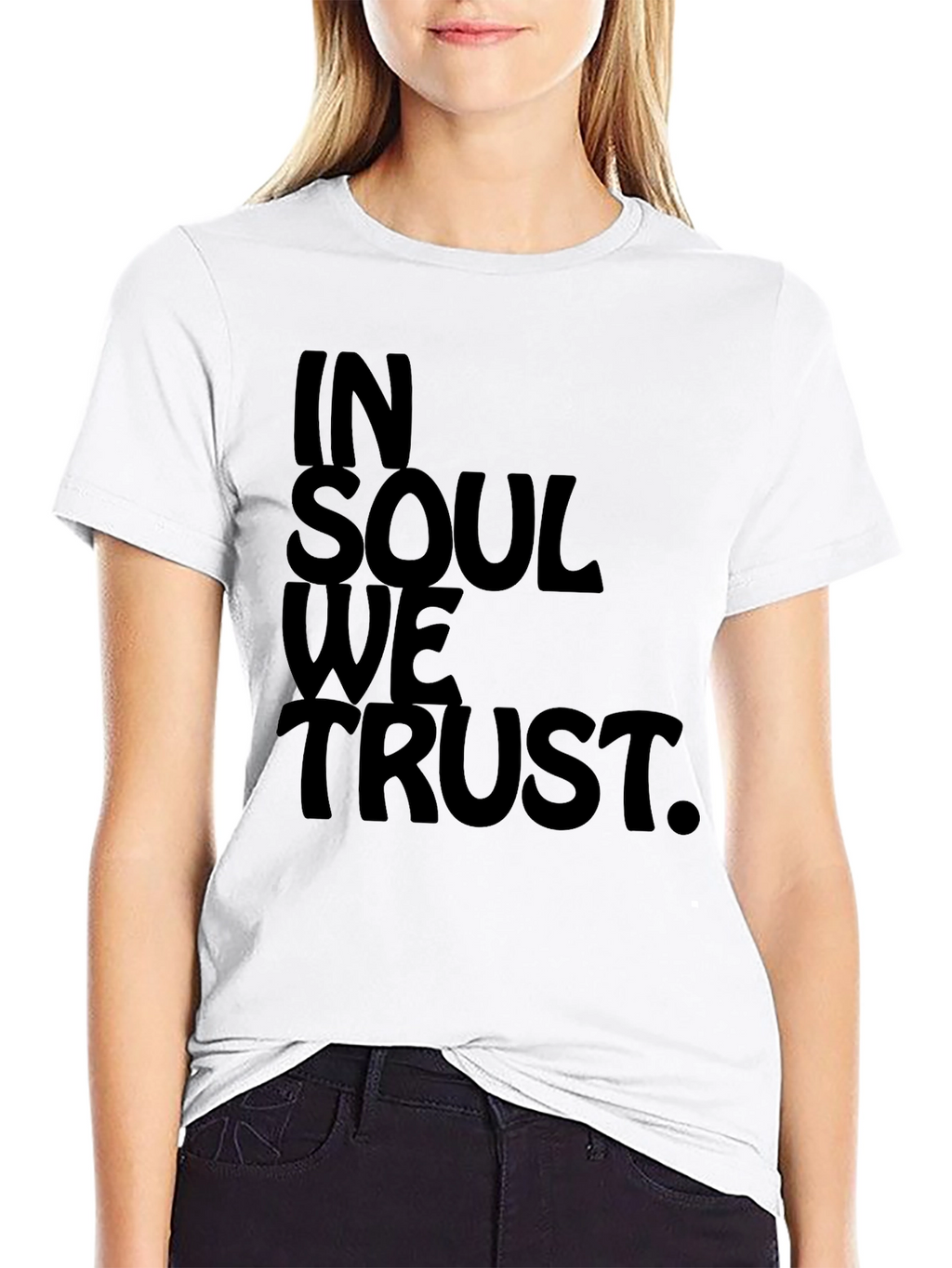 In Soul We Trust Black Graphic Tee