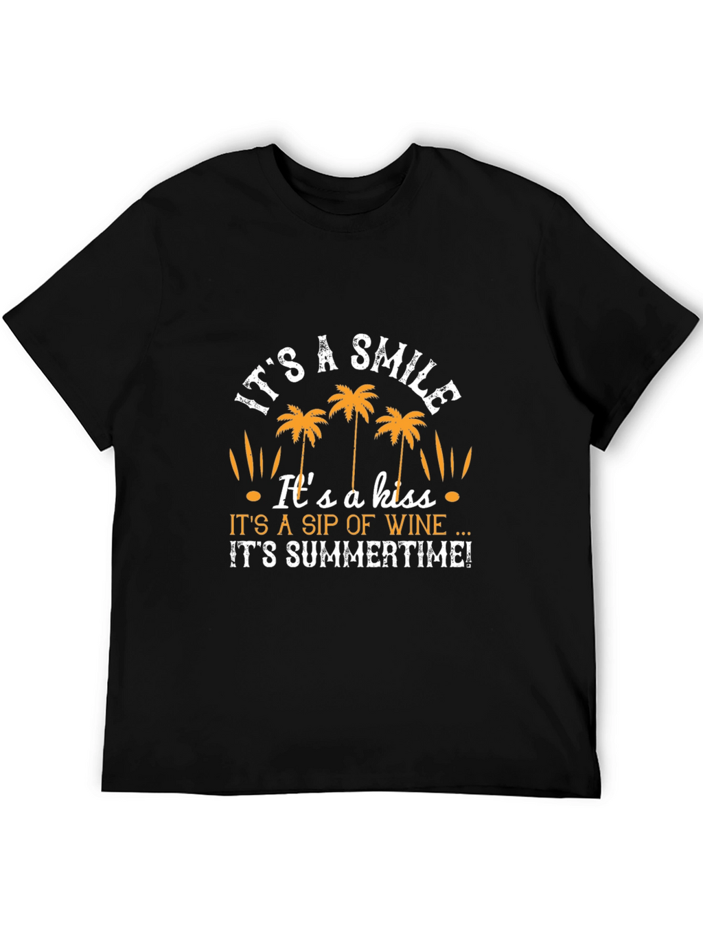 Summer Vibes Graphic T-Shirt - Smile Kiss Wine