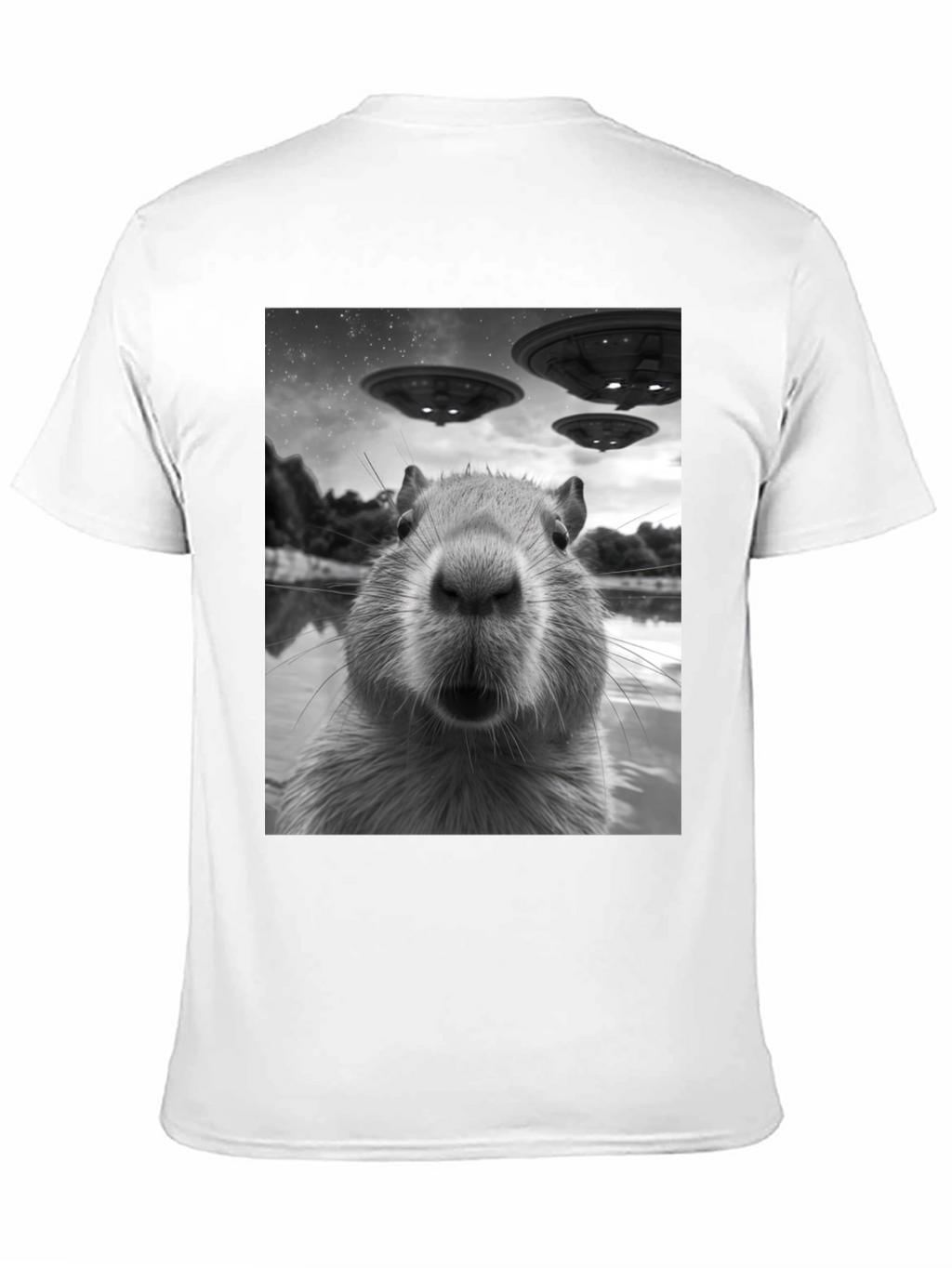 Capybara UFO Graphic Tee - Black