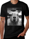 Capybara UFO Graphic Tee - Black