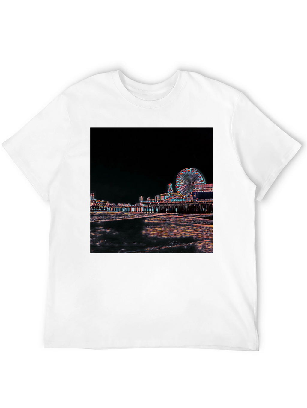 Night Scene Black T-Shirt