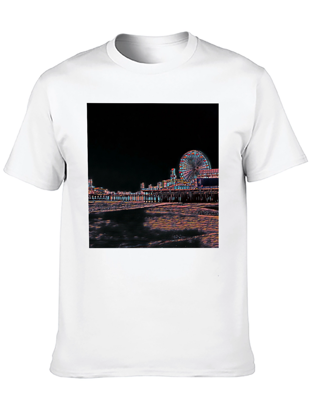 Night Scene Black T-Shirt