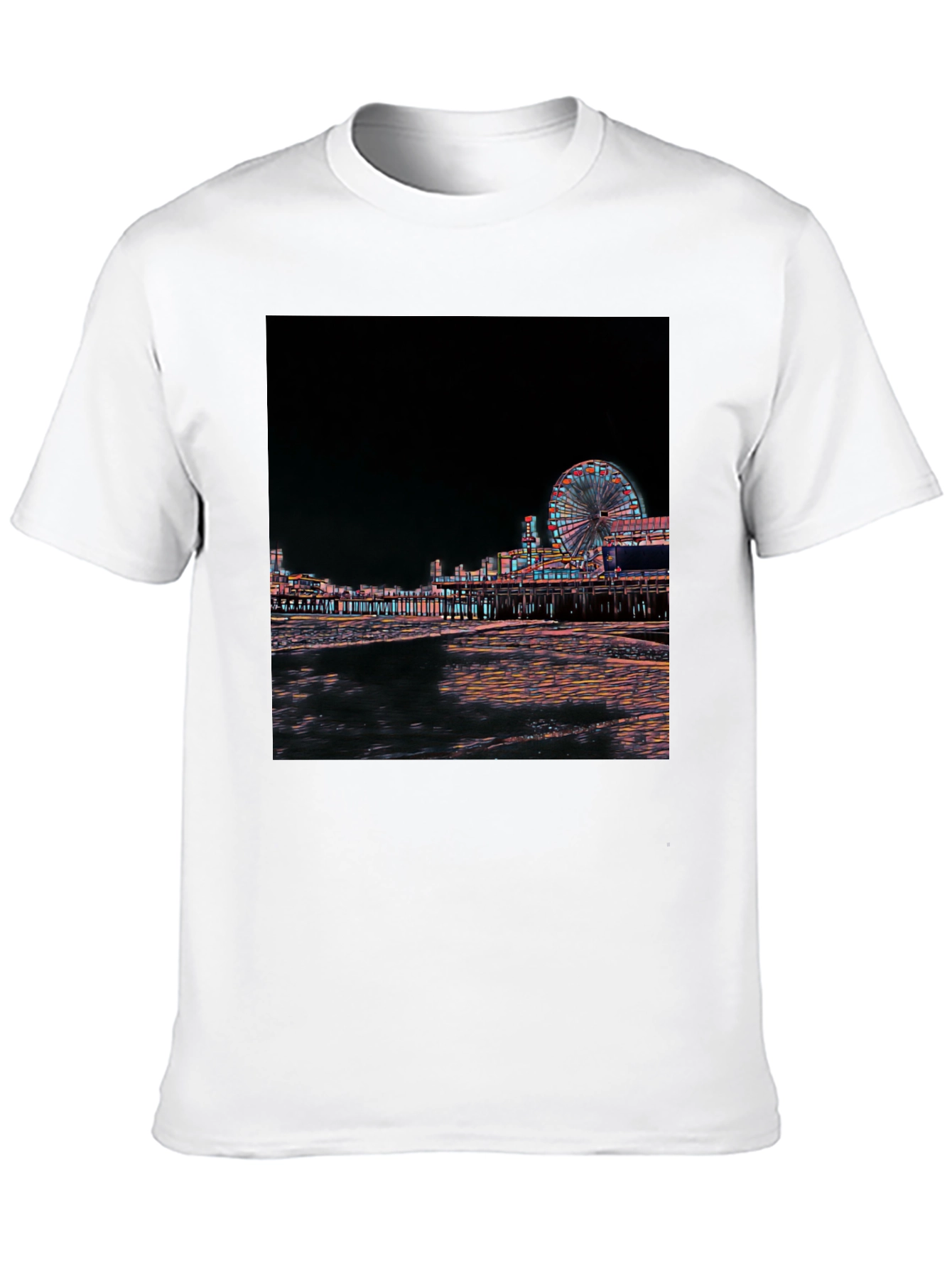 Night Scene Black T-Shirt