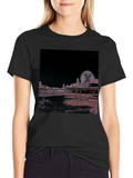 Night Scene Black T-Shirt