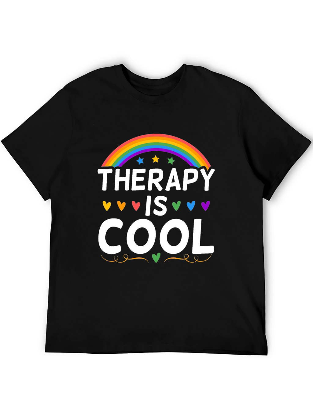 Therapy is Cool Rainbow Graphic Tee