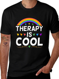 Therapy is Cool Rainbow Graphic Tee