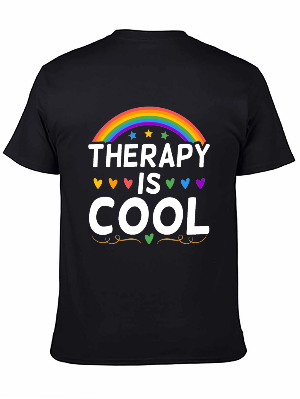 Therapy is Cool Rainbow Graphic Tee