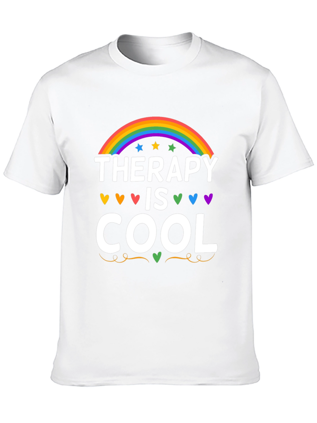 Therapy is Cool Rainbow Graphic Tee