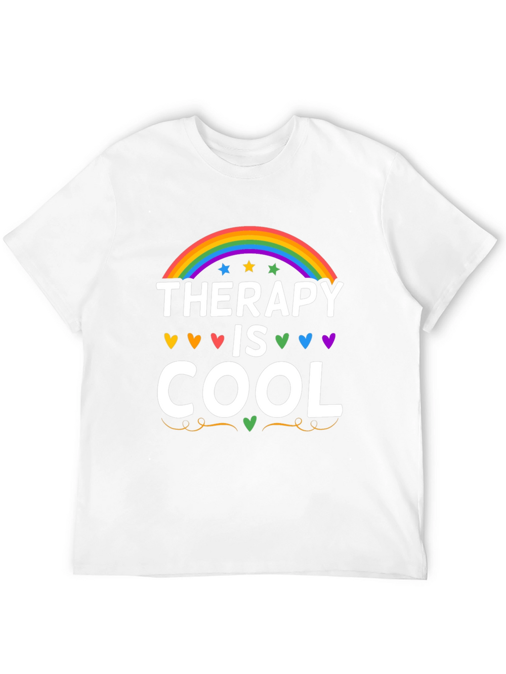Therapy is Cool Rainbow Graphic Tee
