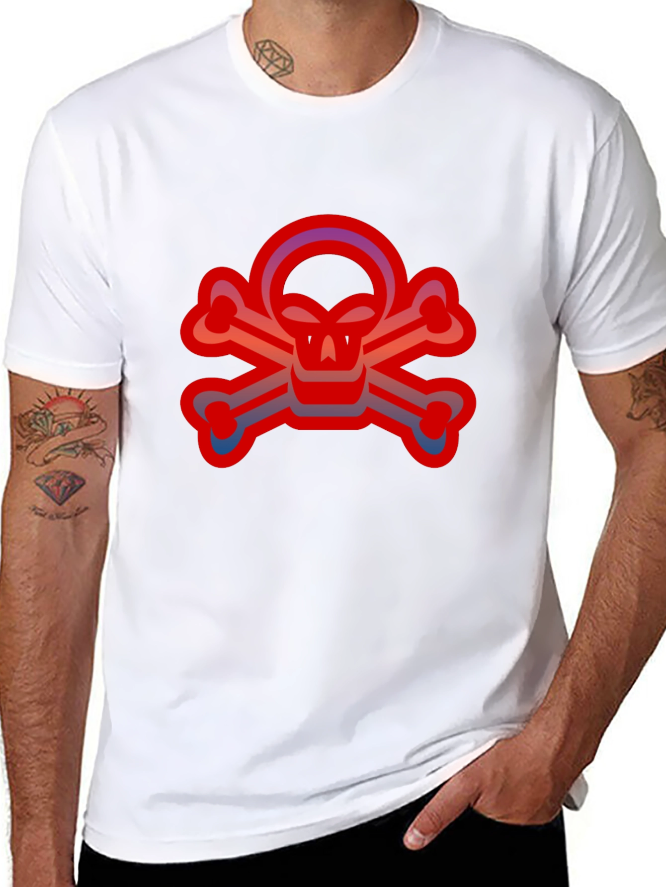 Skull & Crossbones Graphic Tee - Bold Design