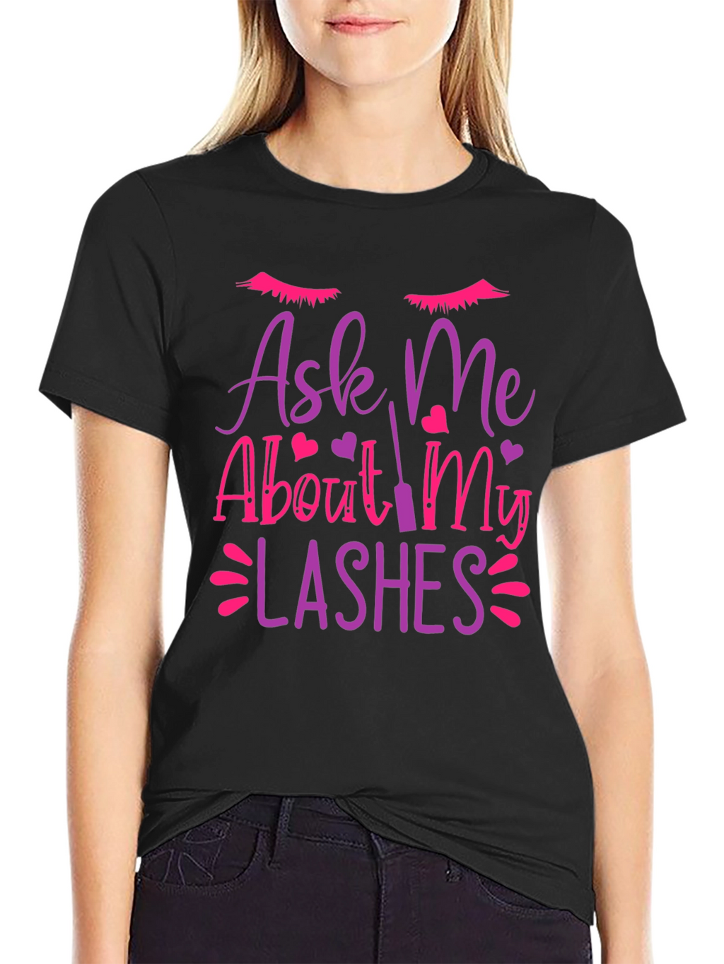 Ask Me About My Lashes Graphic T-Shirt