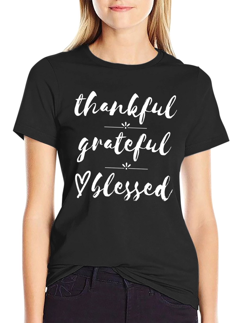 Thankful Grateful Blessed Graphic Tee Shirt