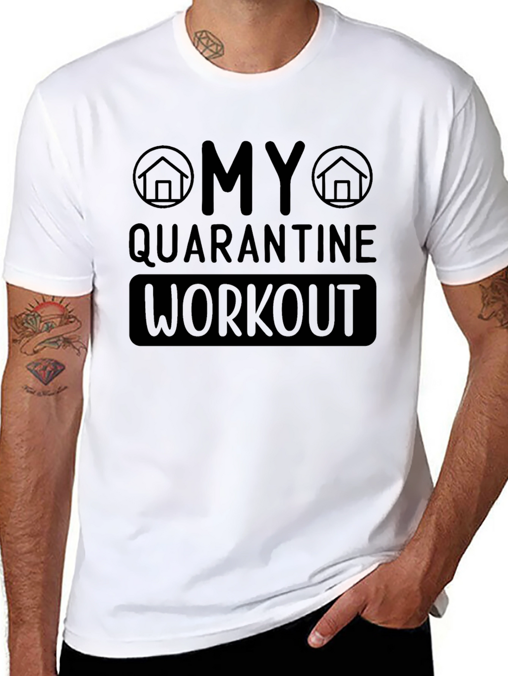 Quarantine Workout Graphic T-Shirt