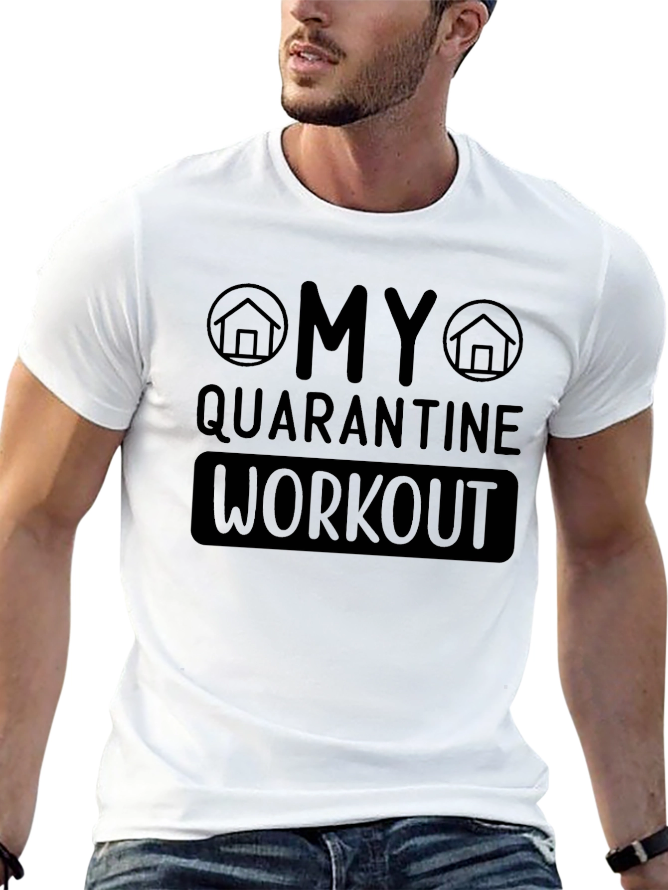 Quarantine Workout Graphic T-Shirt