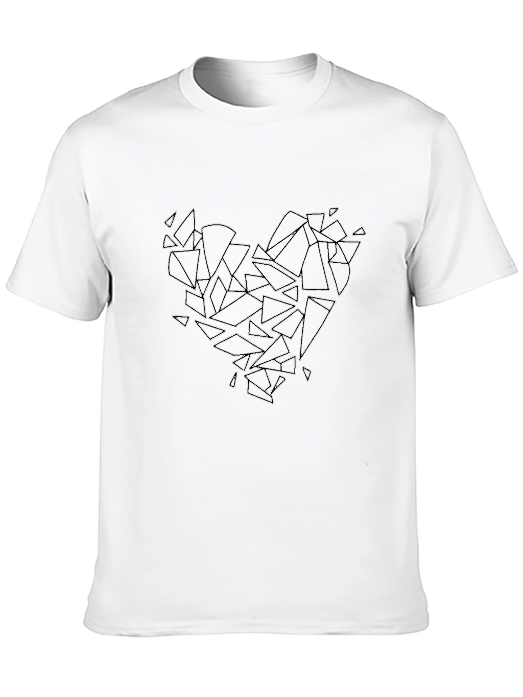 Broken Heart Graphic Black T-Shirt