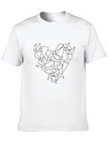 Broken Heart Graphic Black T-Shirt
