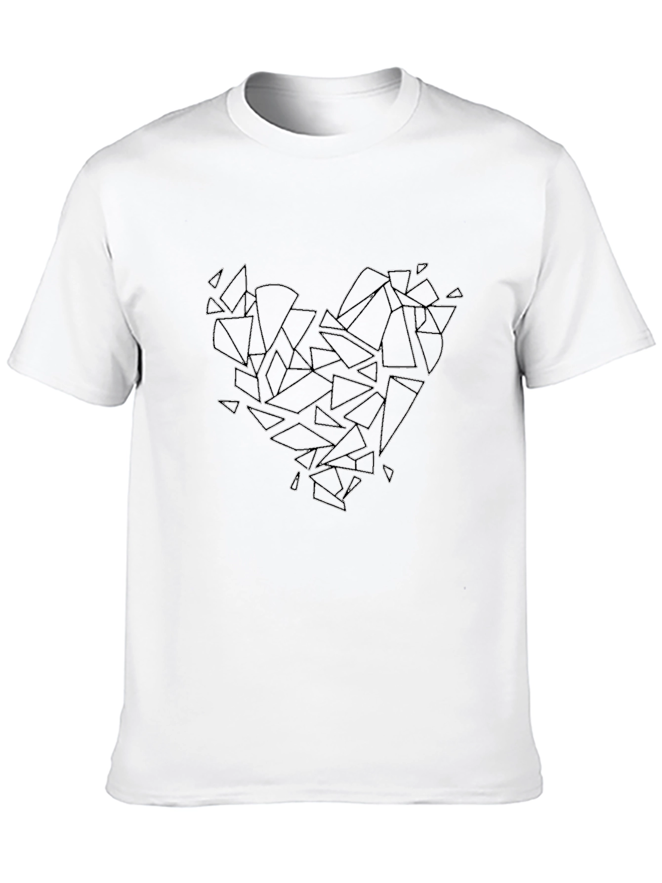 Broken Heart Graphic Black T-Shirt
