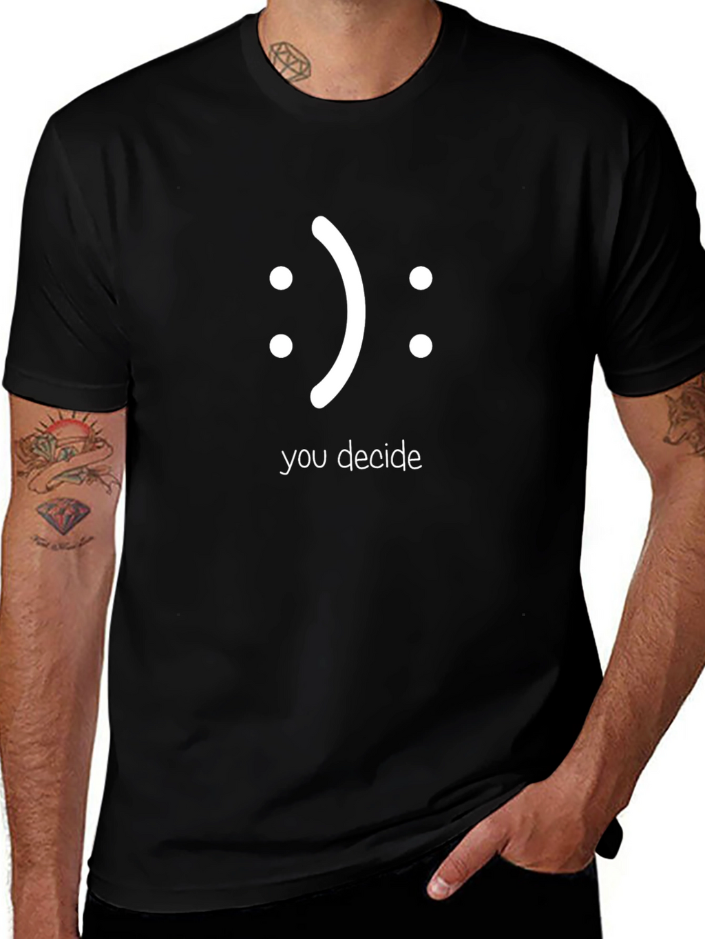 You Decide Graphic Tee - Black Unisex T-Shirt