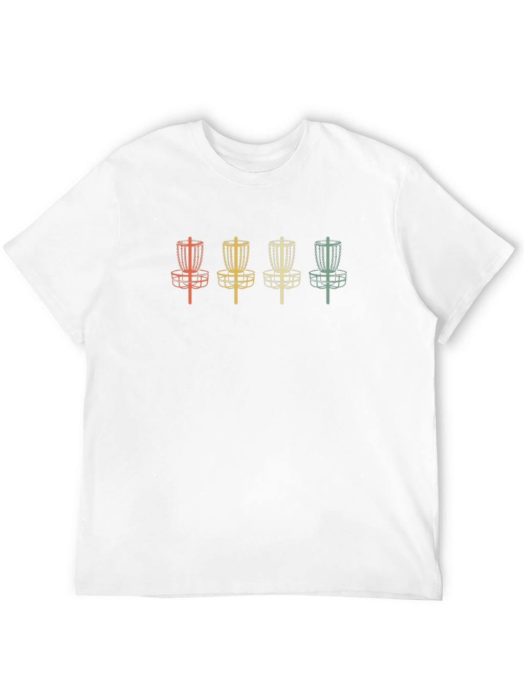 Retro Disc Golf T-Shirt - Four Basket Design