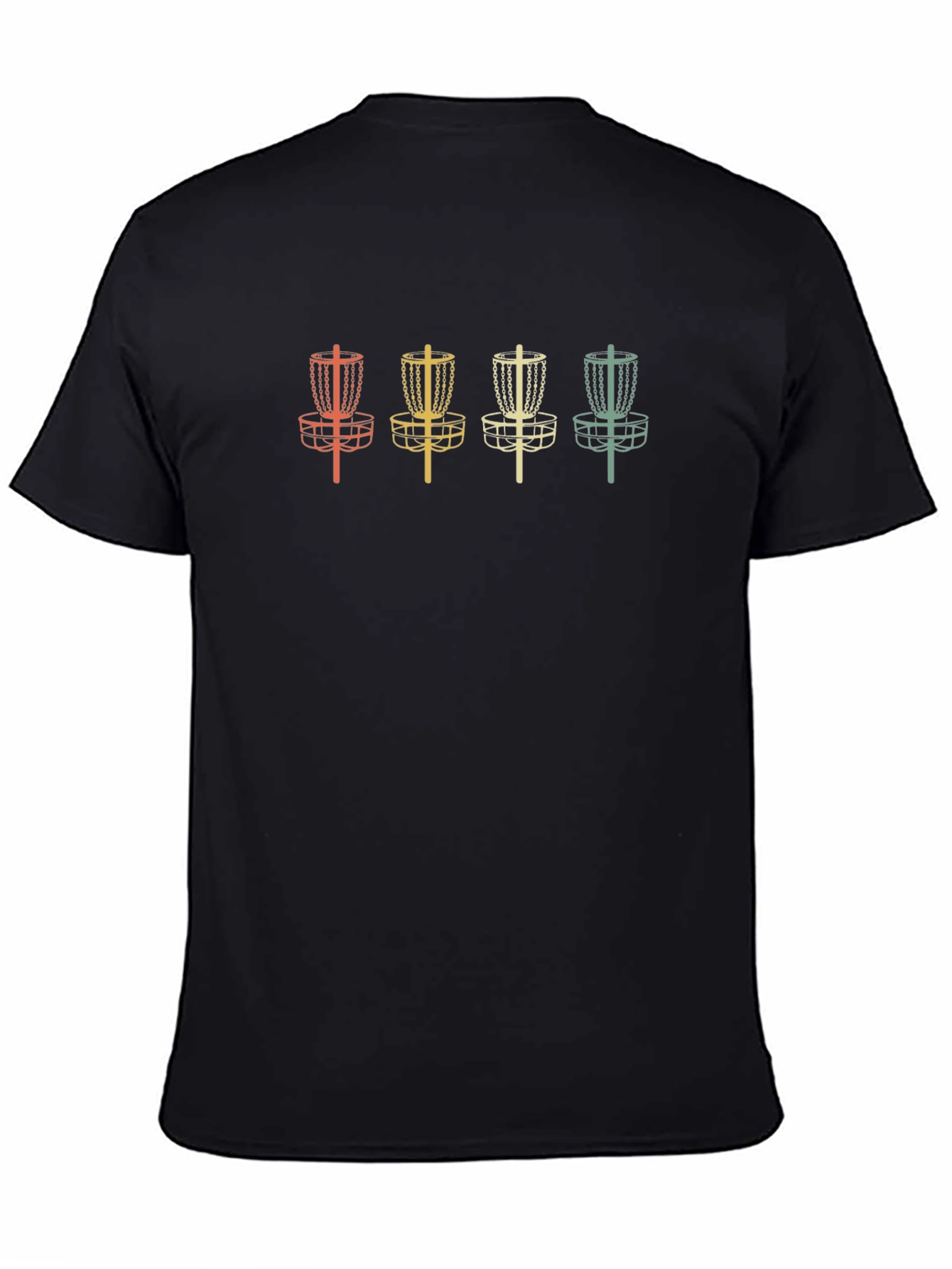 Retro Disc Golf T-Shirt - Four Basket Design
