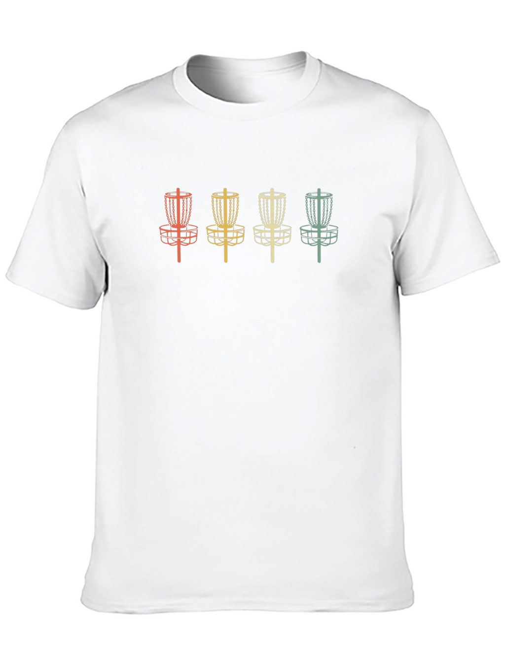 Retro Disc Golf T-Shirt - Four Basket Design