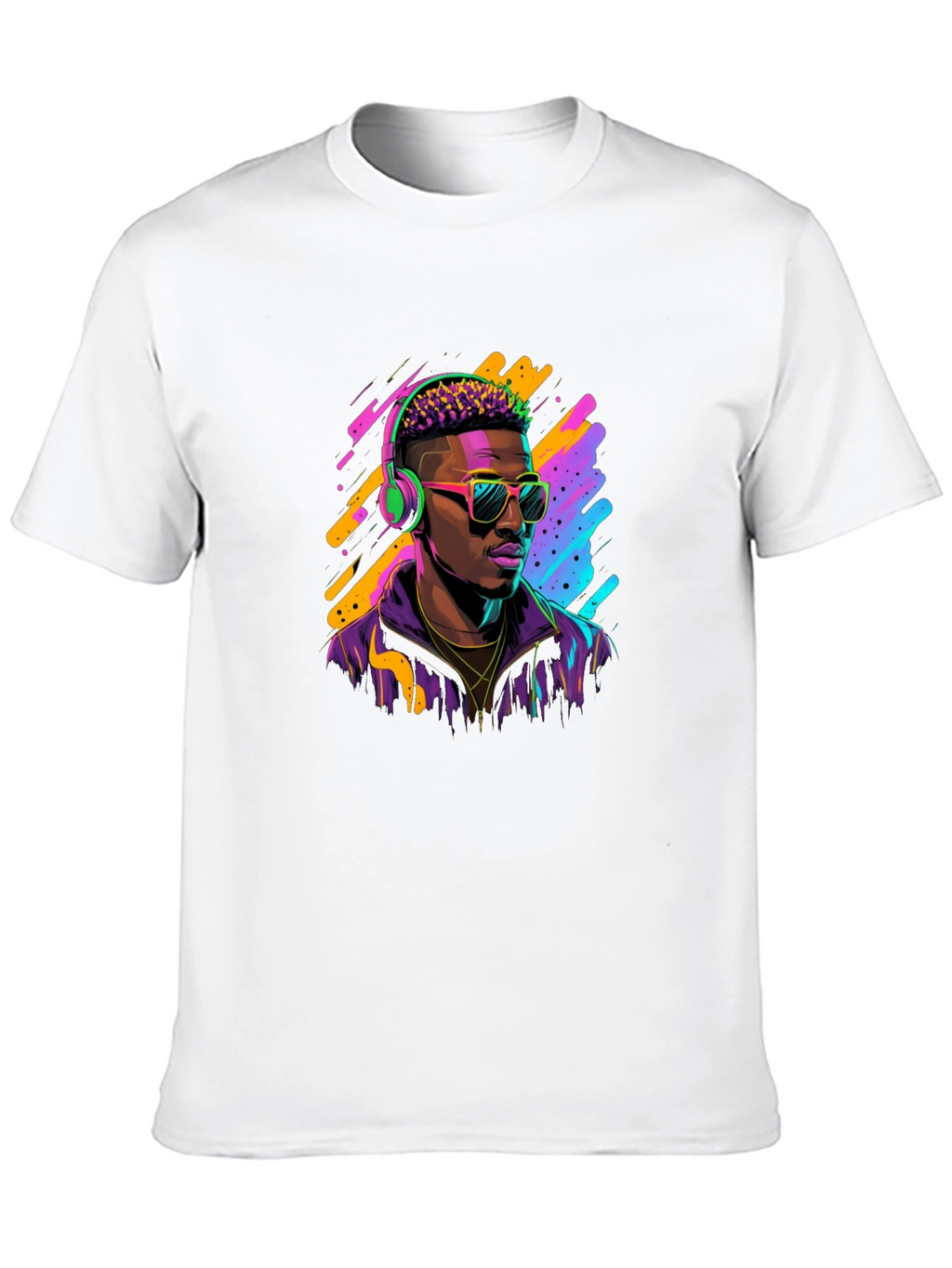Neon 80s Retro Music T-Shirt