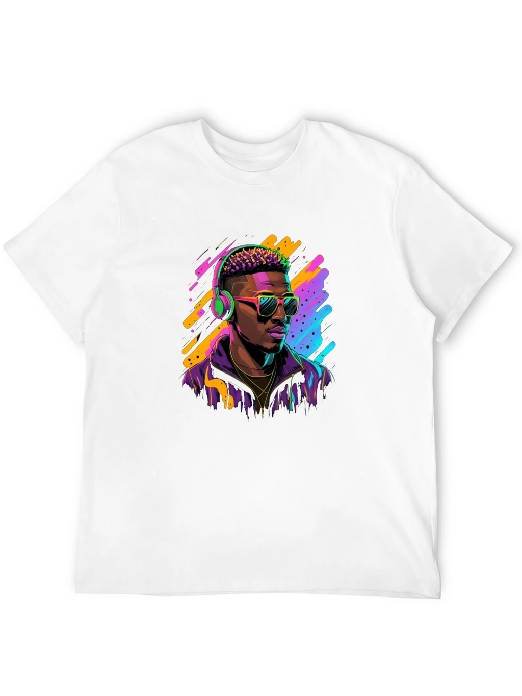 Neon 80s Retro Music T-Shirt