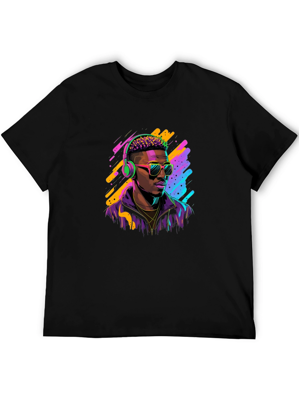 Neon 80s Retro Music T-Shirt