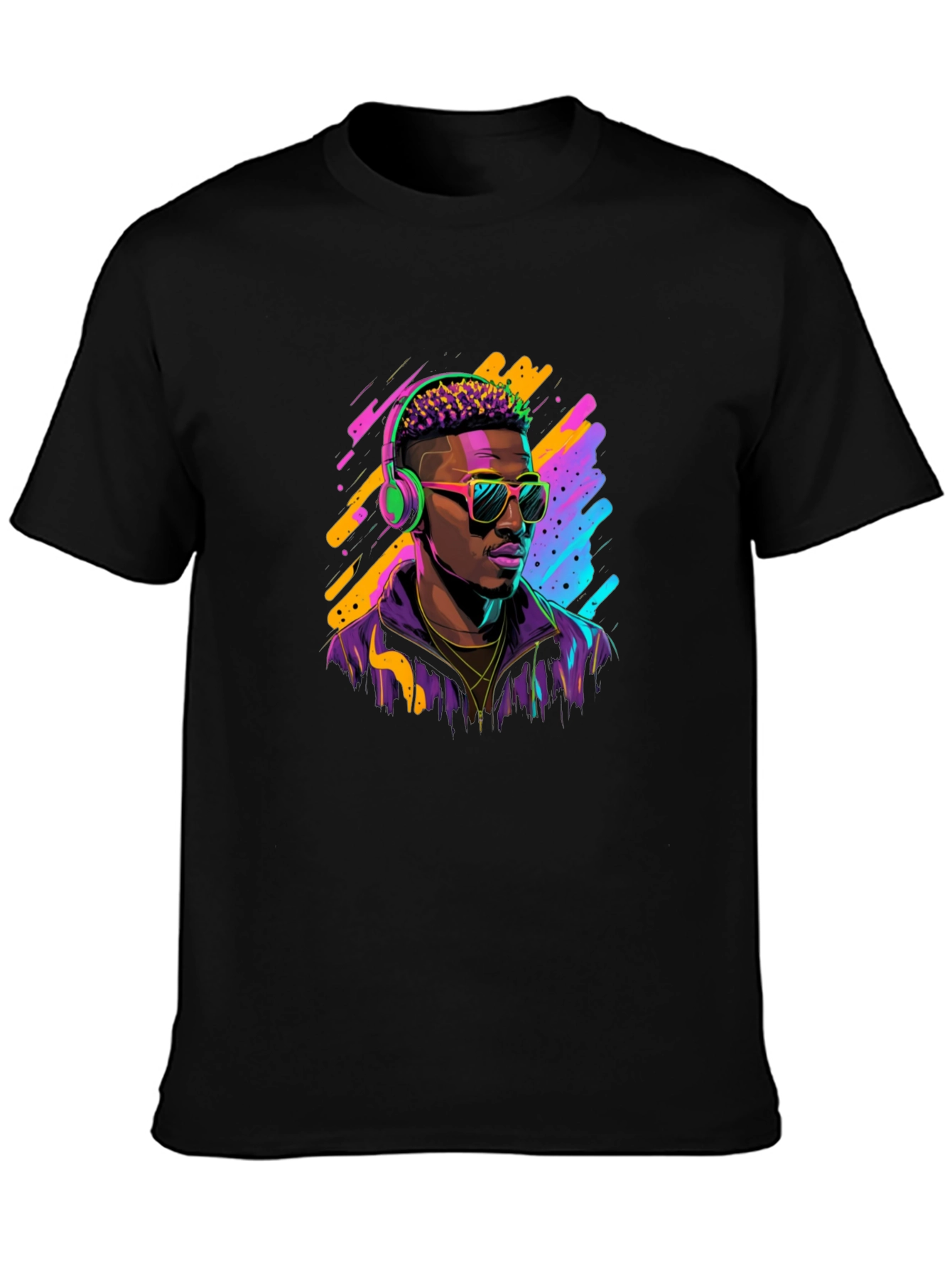 Neon 80s Retro Music T-Shirt