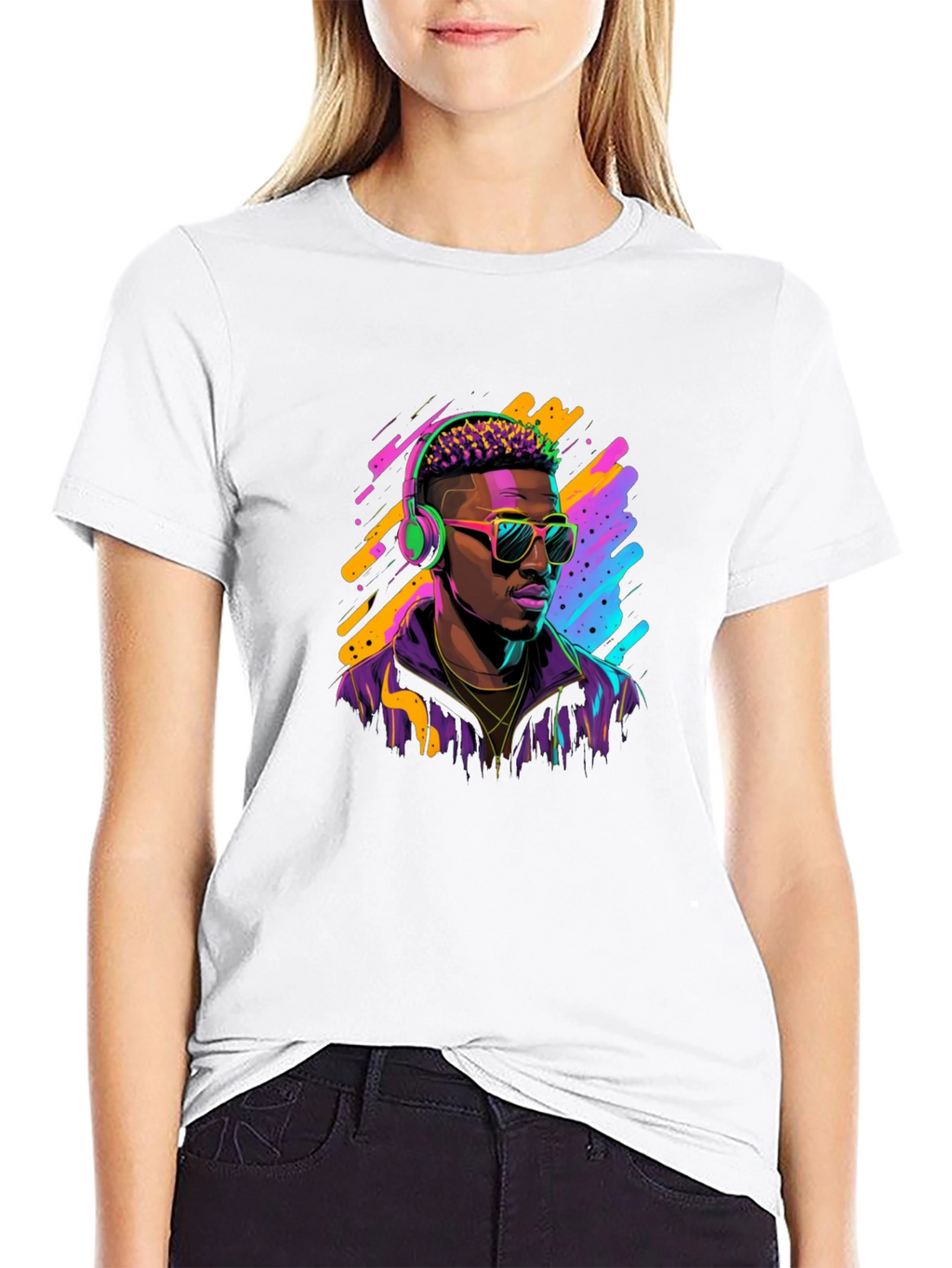 Neon 80s Retro Music T-Shirt