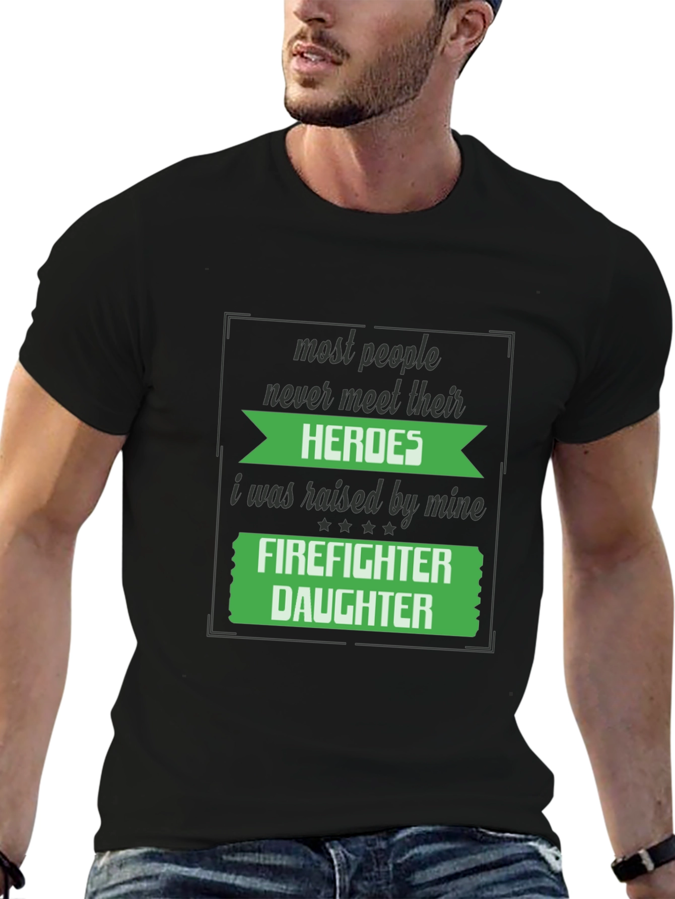 Firefighter Daughter Graphic T-Shirt