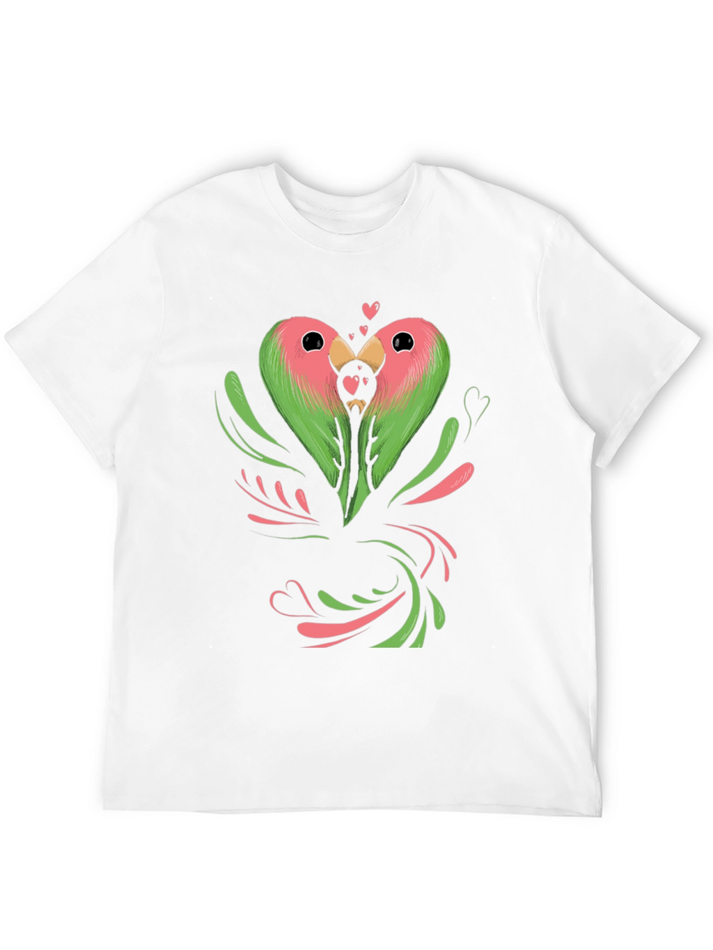 Lovebird Heart Graphic Tee - Black
