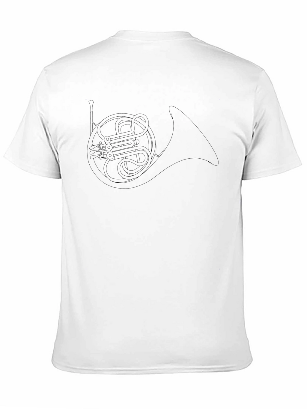 Black French Horn Graphic T-Shirt