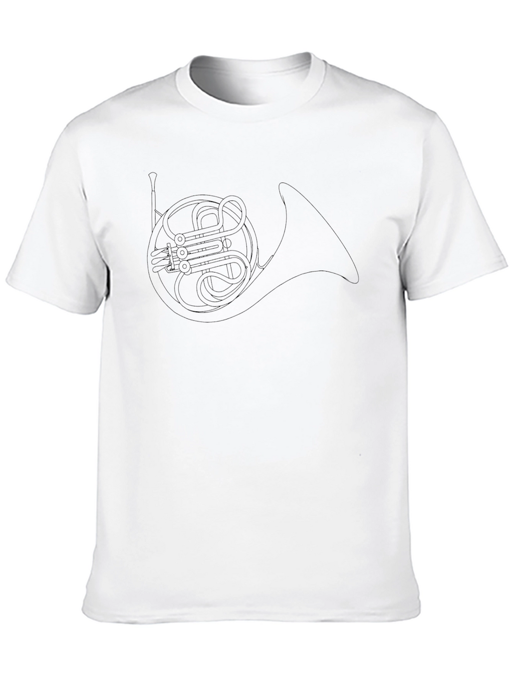 Black French Horn Graphic T-Shirt